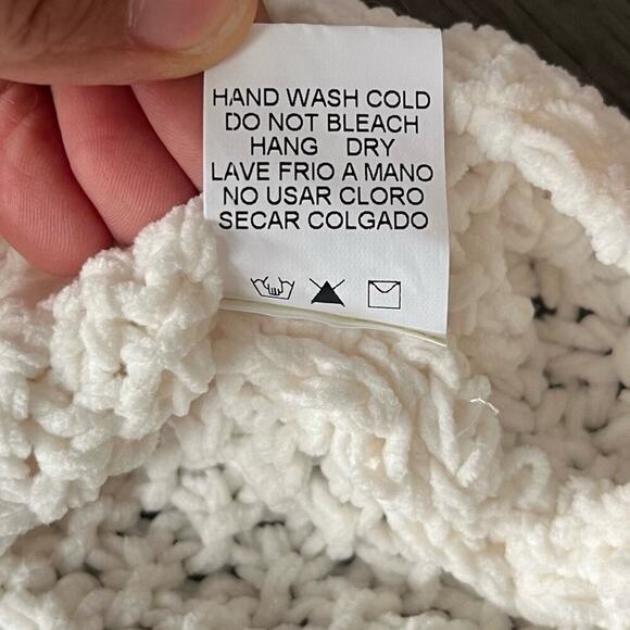 The Native One Cable Knit Sweater Cropped Dropped Shoulder Chunky Ivory Small - Picture 5 of 8